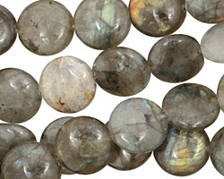 Labradorite Puff Coin 14mm