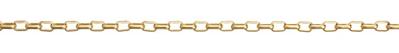 Satin Hamilton Gold (plated) Box Cable Chain