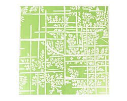 Lillypilly Lime Green Bamboo Anodized Aluminum Sheet 3"x3", 24 gauge