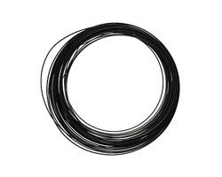 Soft Flex Black Half Round Craft Wire 18 gauge, 7 yards