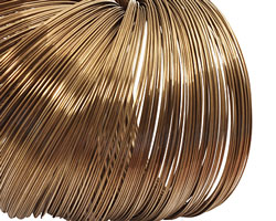 Remembrance Stainless Steel Memory Wire Large Harvest Gold Bracelet 8 oz.