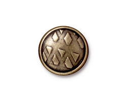TierraCast Antique Brass (plated) Rock & Roll Snap Cap 18mm