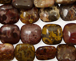 Tiger Jasper Puff Square 12mm