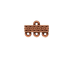 TierraCast Antique Copper (plated) Deco Rose 3-1 Link 15x10mm