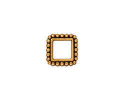 TierraCast Antique Gold (plated) 6mm Square Bead Frame 12mm