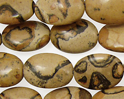 Madagascar Leopardskin Flat Oval 18x13mm