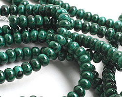 Malachite Rondelle 6mm