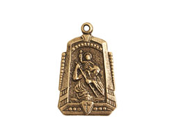 Nunn Design Antique Gold (plated) Protector Medallion 15x25mm