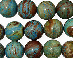 Blue Calsilica Jasper Round 12mm