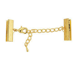 Artistic Wire Gold (plated) Mesh Clasp (w/ Extenstion Chain & Lobster Clasp) 18mm