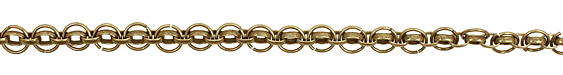 Antique Brass (plated) Oval Cable Chain w/ Ring