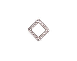 TierraCast Rhodium (plated) Small Hammered Square Link 10mm