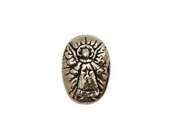 Green Girl Pewter Angel Pebble (2) 13x20mm