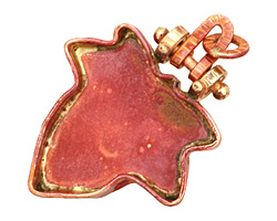 Patricia Healey Copper Leaf Bezel Pendant 33x45mm