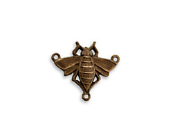 Vintaj Natural Brass Queen Bee Connector 18x20mm