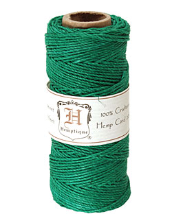 Green Hemp Twine 20 lb, 205 ft