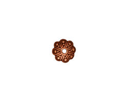TierraCast Antique Copper (plated) Oasis Bead Cap 8mm