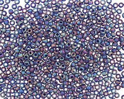 TOHO Transparent Rainbow Frosted Cobalt Round 11/0 Seed Bead