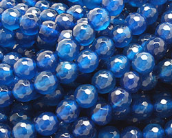 Sky Blue Agate Faceted Round 6mm