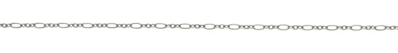 Antique Silver (plated) Flat Long & Short Chain