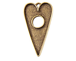 Nunn Design Antique Gold (plated) Grande Heart Bezel Toggle 52x29mm