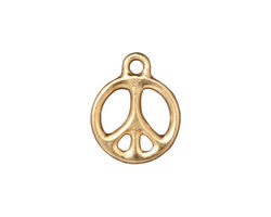 TierraCast Gold (plated) Peace Charm 15x19mm