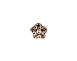 TierraCast Antique Silver (plated) Oak Leaf Bead Cap 4x10mm