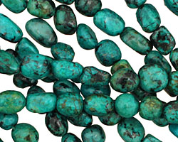 African Turquoise Tumbled Nugget 7-9mm