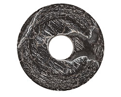 Black Fire Agate (matte) Donut 40mm