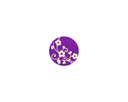 Lillypilly Purple Floral Vine Anodized Aluminum Disc 11mm, 24 gauge