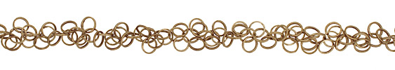 Antique Brass (plated) Dancing Rings Chain