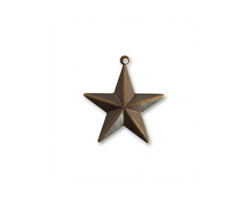 Vintaj Natural Brass Starburst 21x23mm