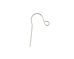 Sterling Silver Plain Ear Wire w/ Loop, 20 gauge