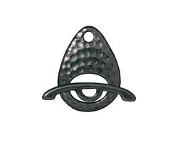 TierraCast Gunmetal Hammered Toggle Clasp 22x16mm, 24mm bar