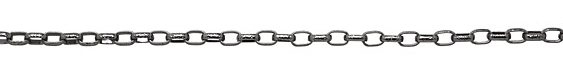 Gunmetal Hammered Box Cable Chain