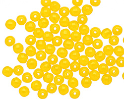 Czech Glass Milky Yellow Round 4mm