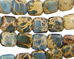 Blue Impression Jasper Puff Square 10mm