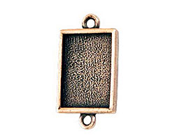 Nunn Design Antique Copper (plated) Mini Rectangle Frame Link 22x12mm