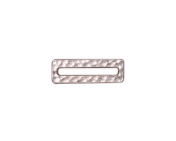 TierraCast Rhodium (plated) Hammered Rectangle Link 18x6mm
