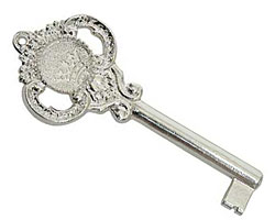 Nunn Design Sterling Silver (plated) Large Key Pendant 73x31mm