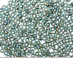 TOHO Rainbow Aqua (with Gold Lining) Round 8/0 Seed Bead