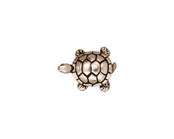 TierraCast Antique Silver (plated) Turtle Bead 15x12mm