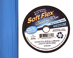 Soft Flex Turquoise Blue Topaz .019" (Medium) 49 Strand Wire 30ft.