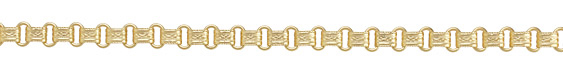 Satin Hamilton Gold (plated) Vintage Cuff & Oval Chain
