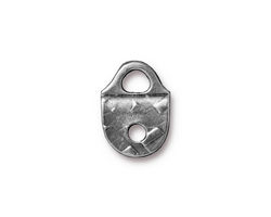 TierraCast Antique Pewter (plated) Rock & Roll Strap Tip 16x12mm