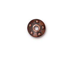 TierraCast Antique Copper (plated) Large Hole Rivet Bead Cap 4x11mm