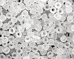 TOHO Transparent Frosted Crystal Round 6/0 Seed Bead