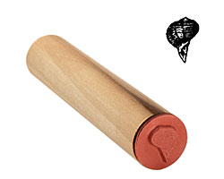 Twisted Shell Mini Rubber Stamp 9x14mm