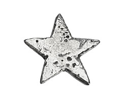 Green Girl Pewter Star Button 27mm