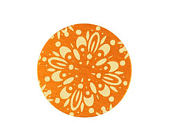 Lillypilly Orange Kaleidoscope Anodized Aluminum Disc 25mm, 24 gauge